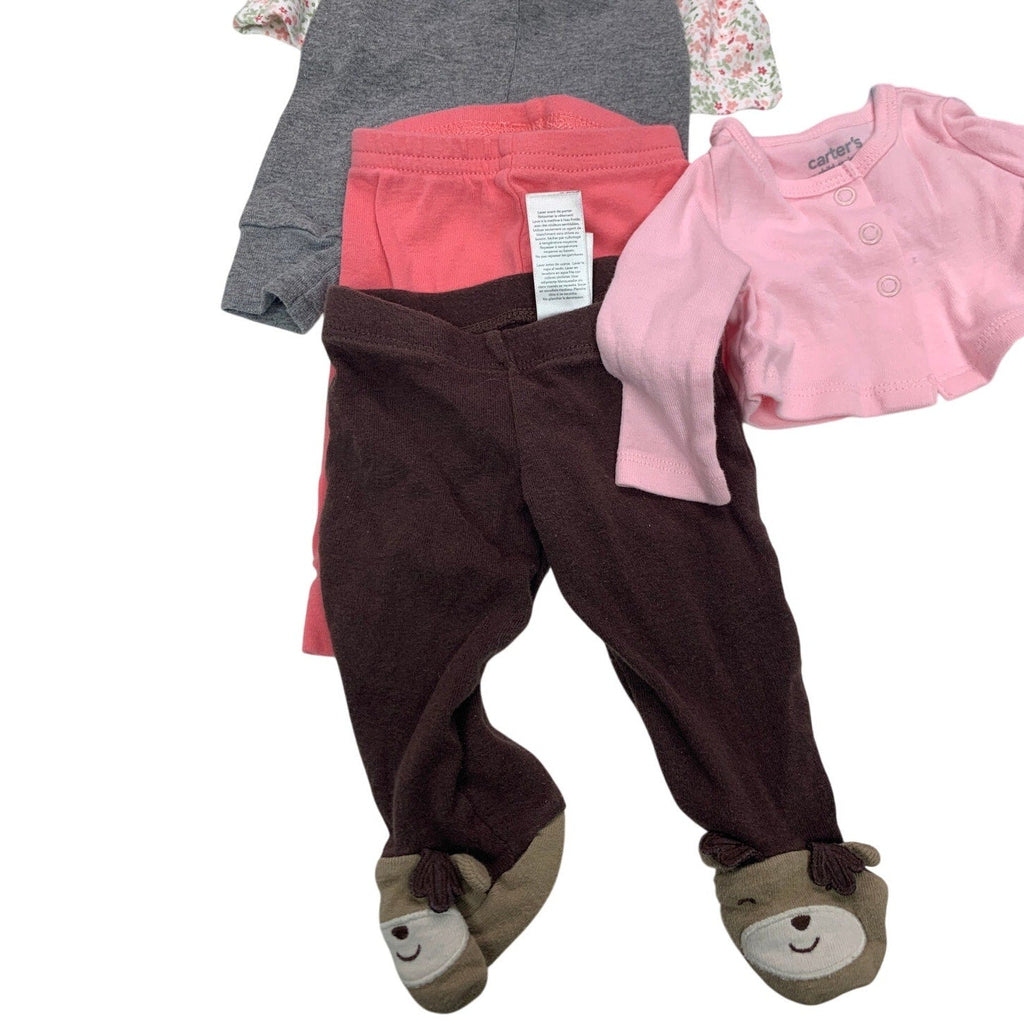 Newborn Baby Girl Sleepers One Pieces Pants Pink Outfits Clothing Lot of 9 Items