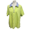 Oleg Cassini Sport Women 2X Short Sleeve 100% Cotton Collared Polo Shirt Top