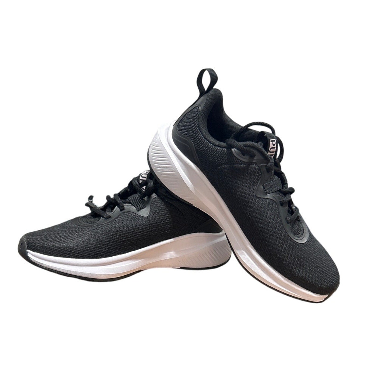 Puma Womens Size 6.5 Black White Lace Up Skyrocket Sneaker Athletic Tennis Shoes