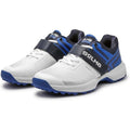 SOLM8 Mens Size 11 Blue White Lace Up Hook Loop S8 Cricket Spikes Cleat Shoes
