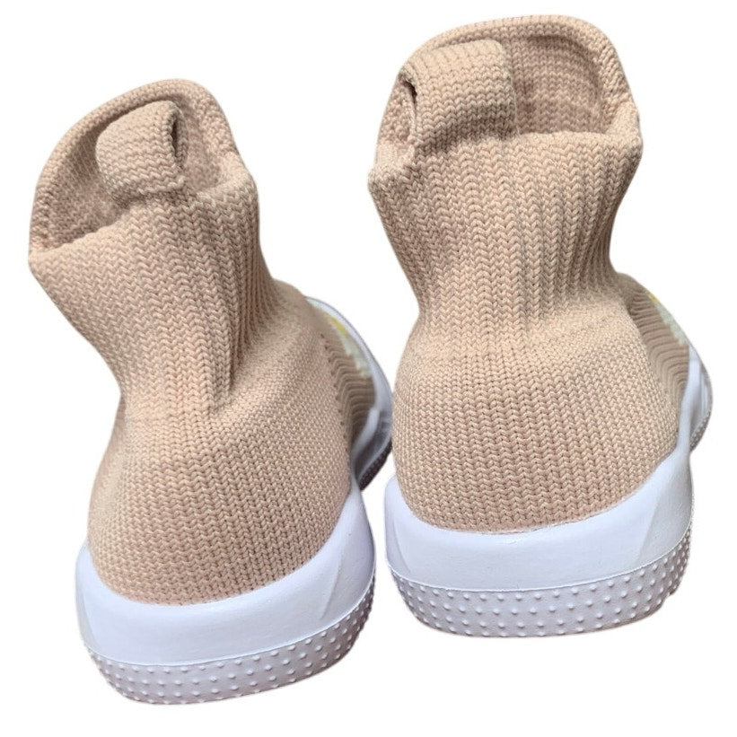 Morendl Infant Baby Size 9-12 Months Pink Floral Round Toe Non Slip Sock Shoes