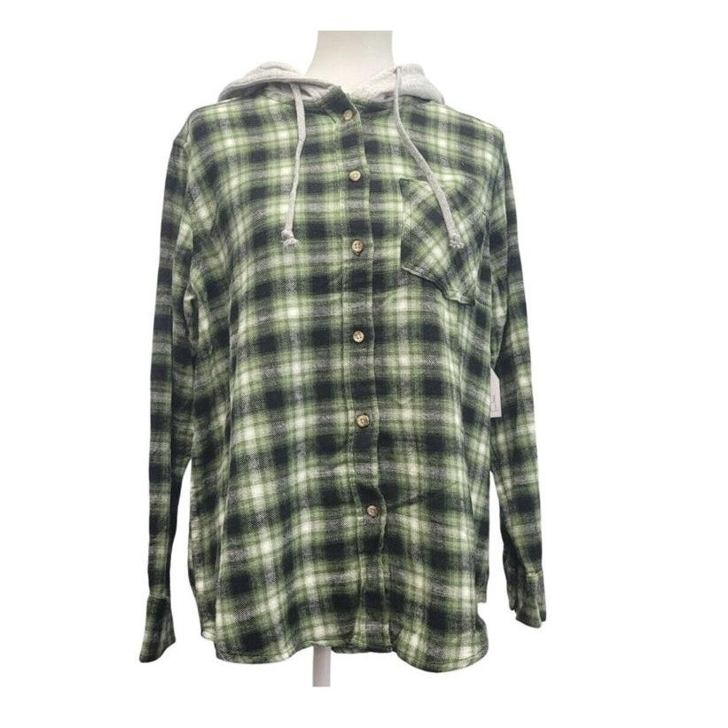 New Champion Unisex Small Navy Pullover Sweatshirt w Bonus Plaid Flannel Hoodie