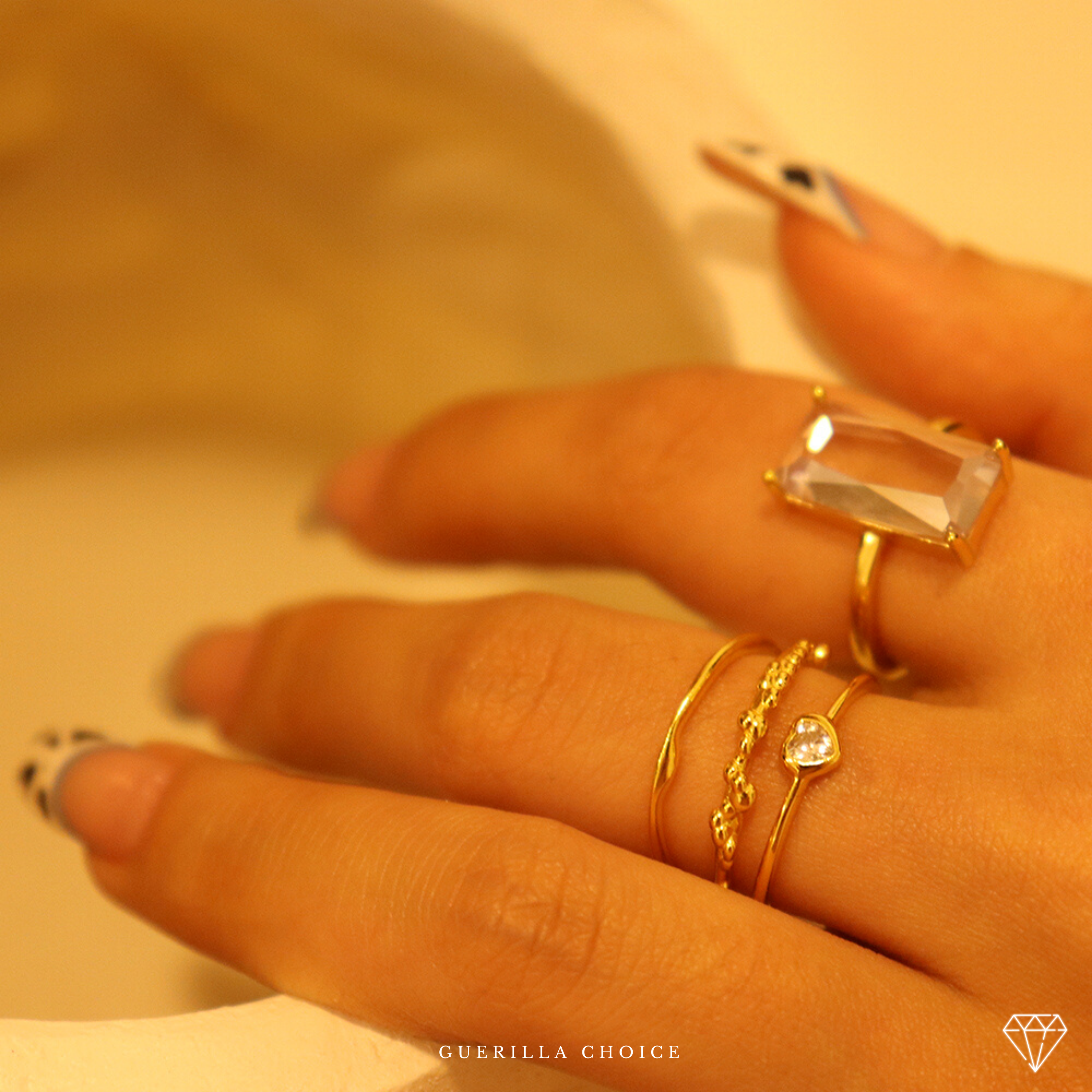 CRYSTAL HEART RING