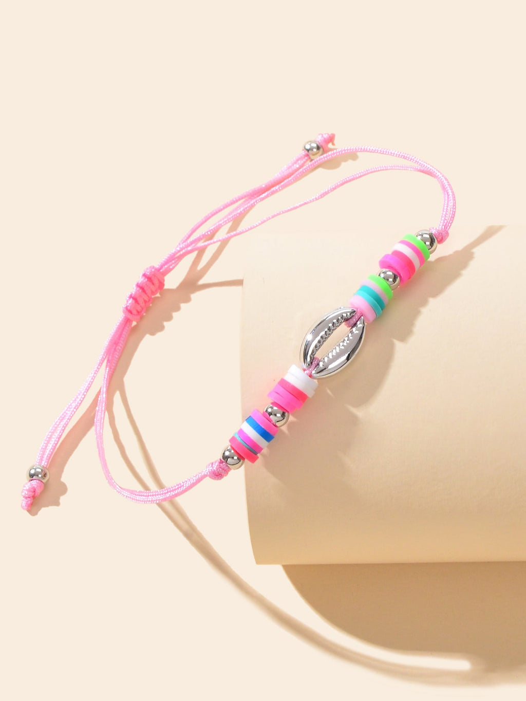 Boho Chic Candy Color Handmade Soft Beads Shell Anklet Adjustable Foot