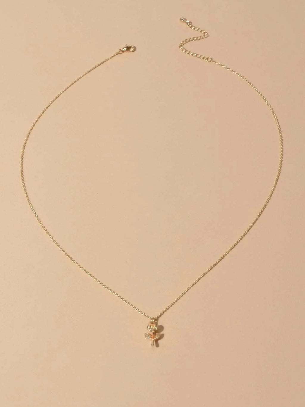 AU Stock Jewellery Gold Chain Rose Flower Charm Necklace Teens Women