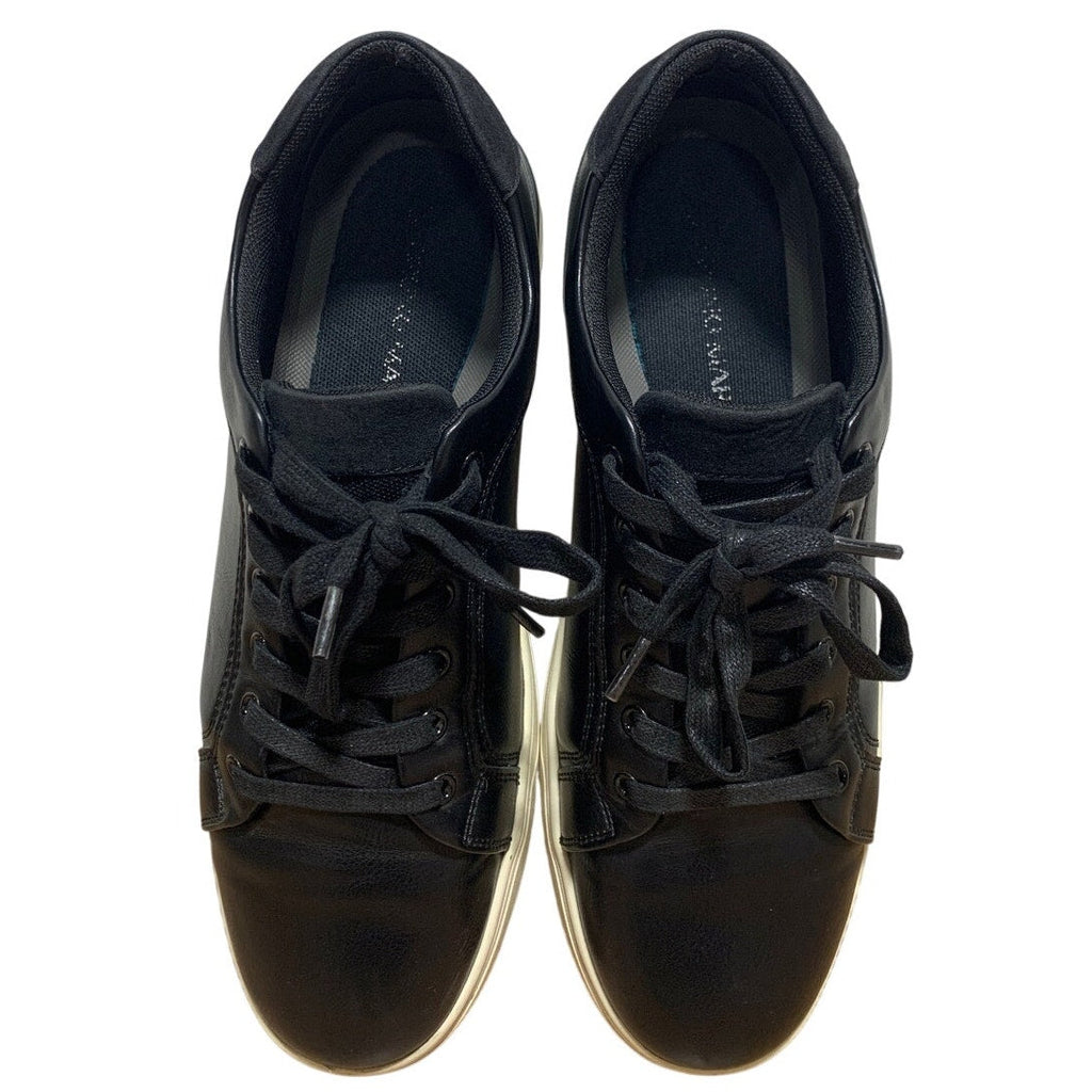 Bruno Marc Mens Size 10 Black Sneakers Lace Up Round Closed Toe Low Top Shoes