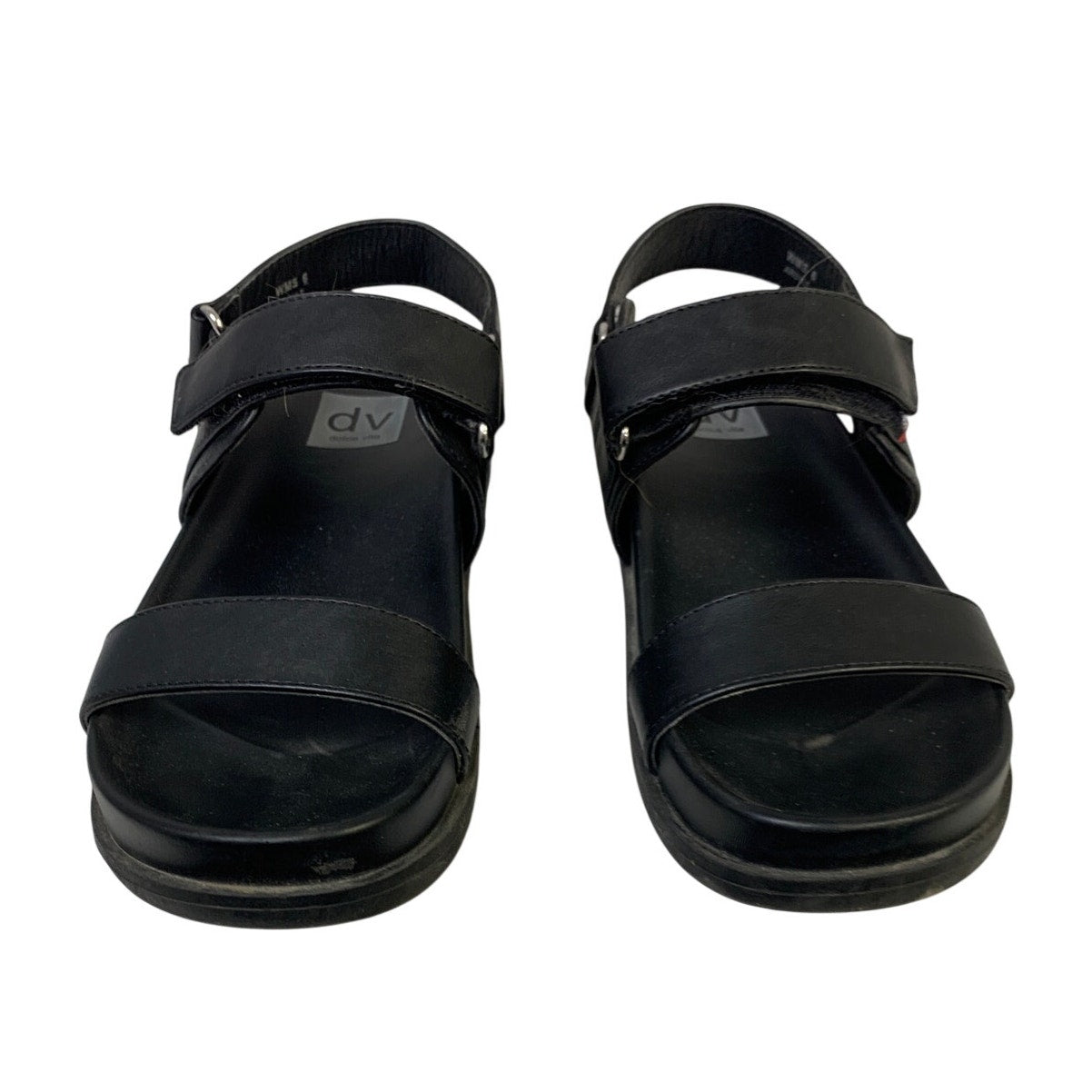 Dolce Vita Womens Size 6 Black Sandal Argyle Rargyleo Open Round Toe Shoes