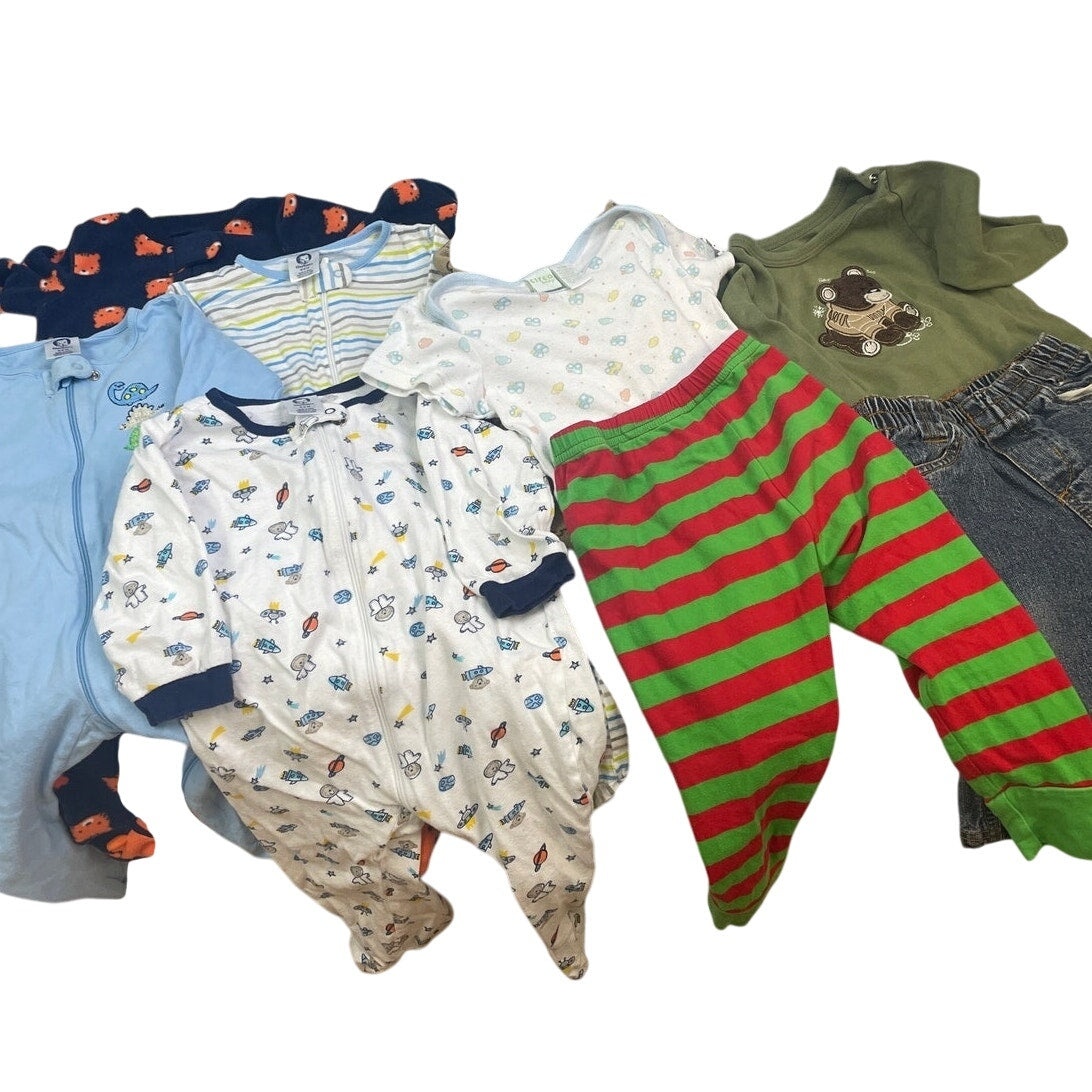 Lot of 10 Boys 9 Months Mos Sleepers One Pieces Pants Jeans Clothing Lot