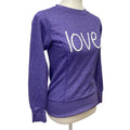 Anvil Womens Small Love Long Sleeve Crew Neck Lightweight PolyCotton Sweatshirt
