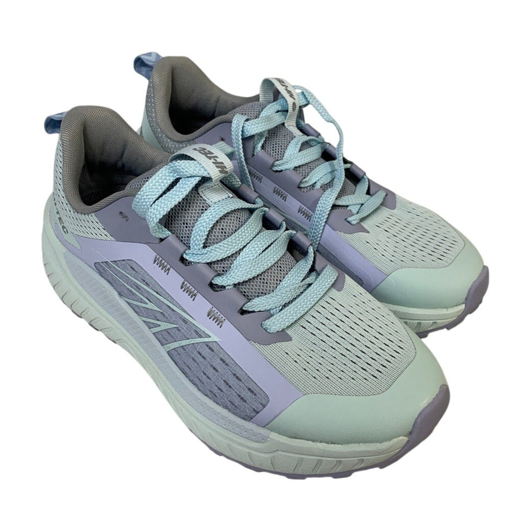 New In Box Hi-Tec Women Size 6 Purple Gray Mesh Lace Up Cushion Athletic Shoes