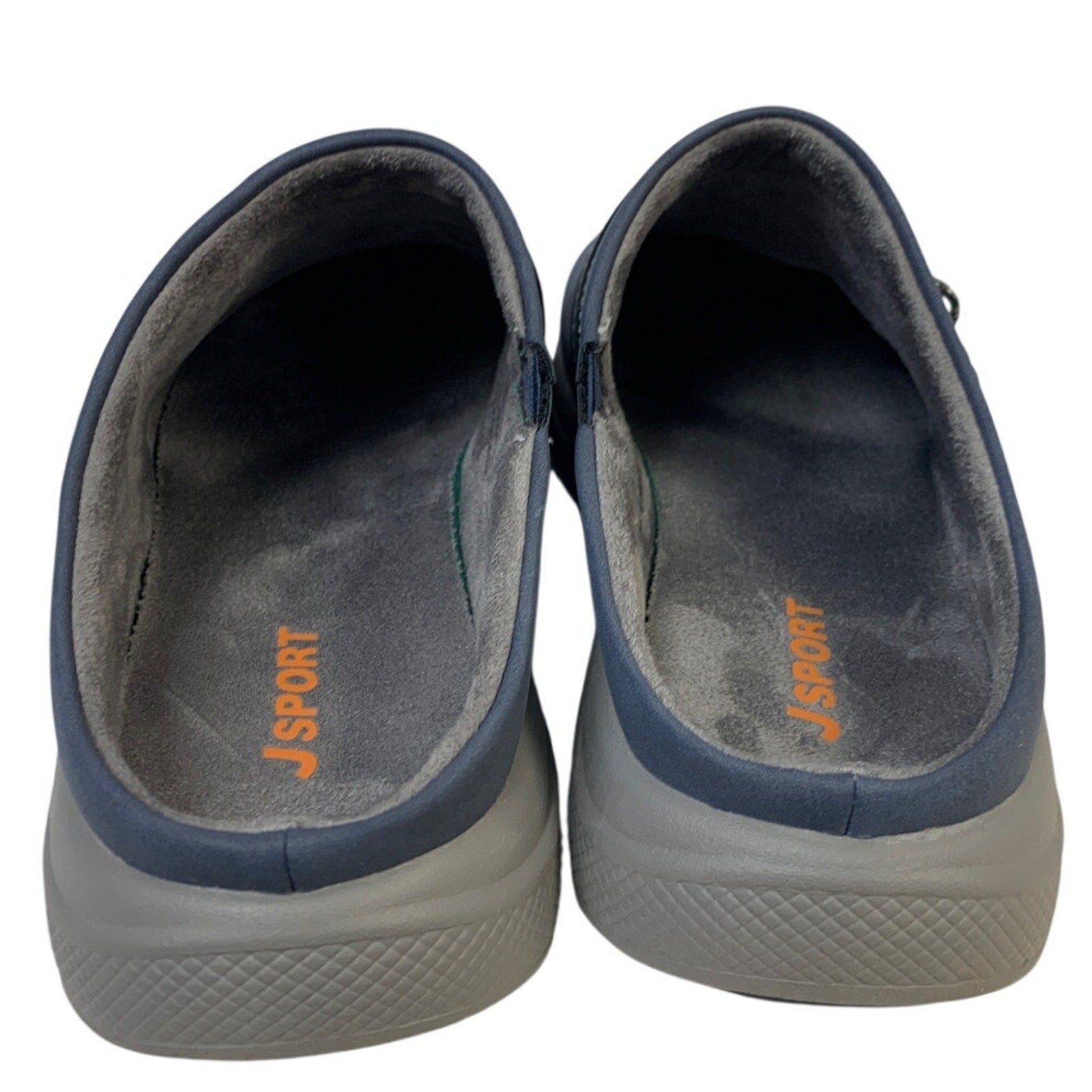 JSport Womens Size 10 Blue Faux Leather Gina Slip On Memory Foam Sneaker Shoes