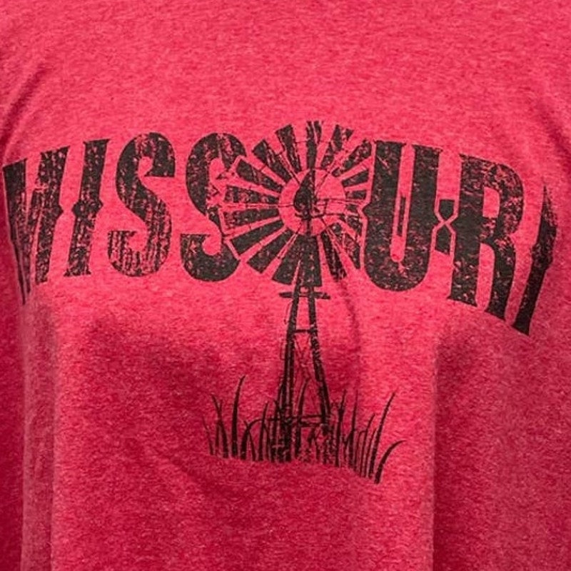 Missouri Hanes EcoSmart Mens XL Farm & Ranch Windmill Crew Neck Cotton Blend Tee