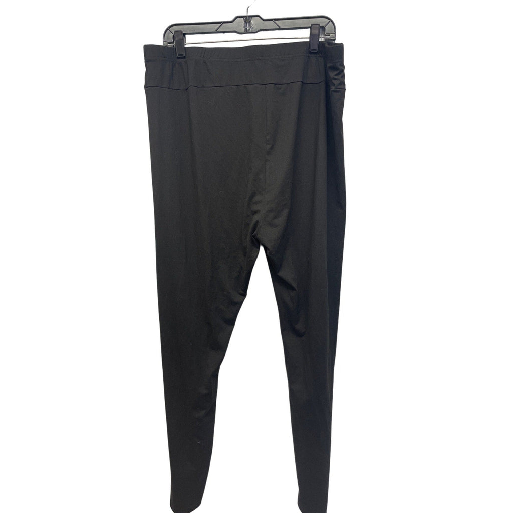 Womens Plus Size 4X Lightweight Factory Distressed Elastic Waist Black Leggings