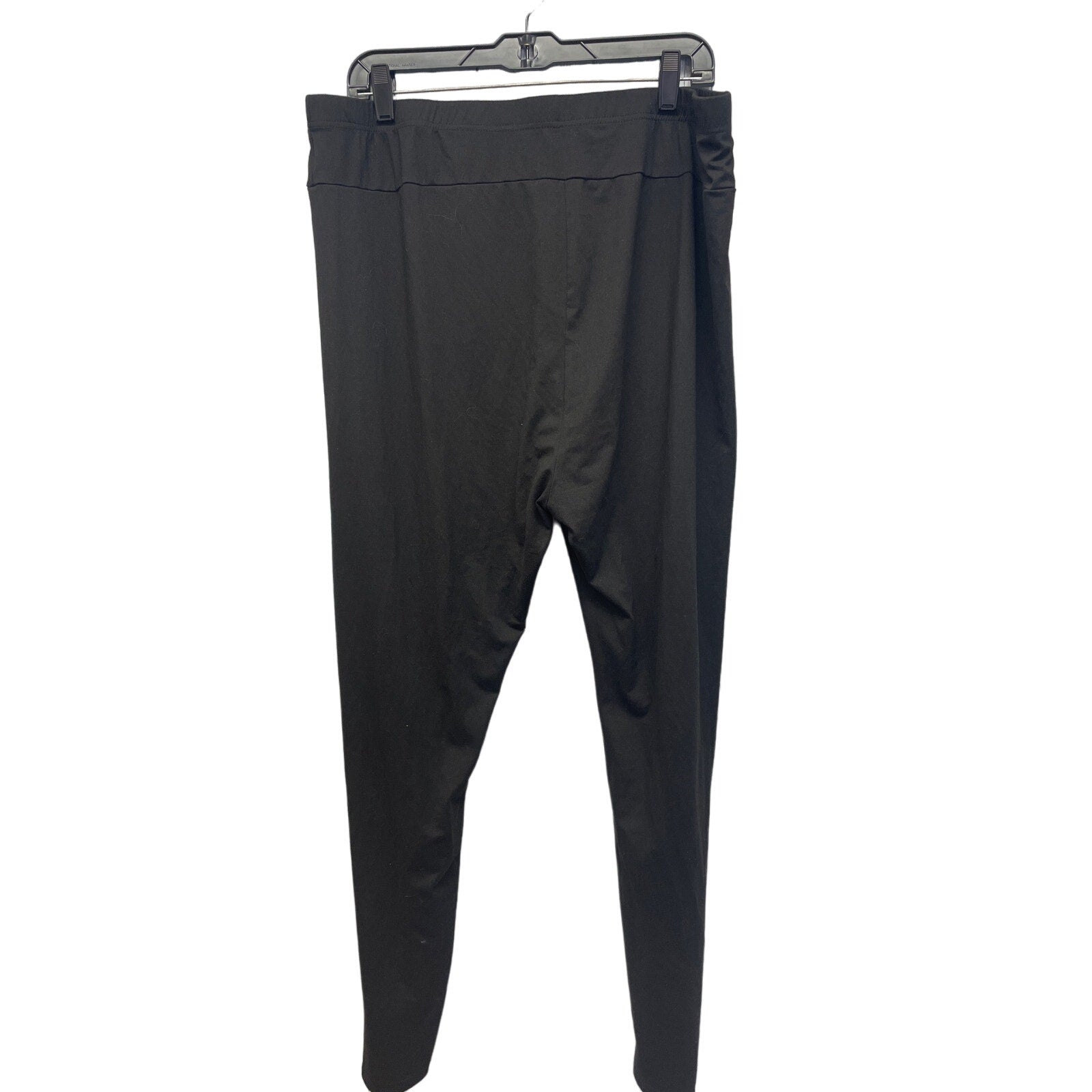 Womens Plus Size 4X Lightweight Factory Distressed Elastic Waist Black Leggings