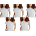 New 5-Pack Hanes Womens Small White Ringspun Cotton Cap Sleeve Muscle Tees