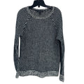 Banana Republic Womens Medium Long Sleeve Square Pattern Crew Neck Knit Sweater