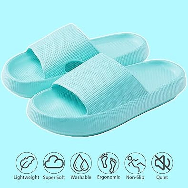 New Rosyclo Womens Size 8 Mint Green Slide On Cushioned Sandals House Slippers