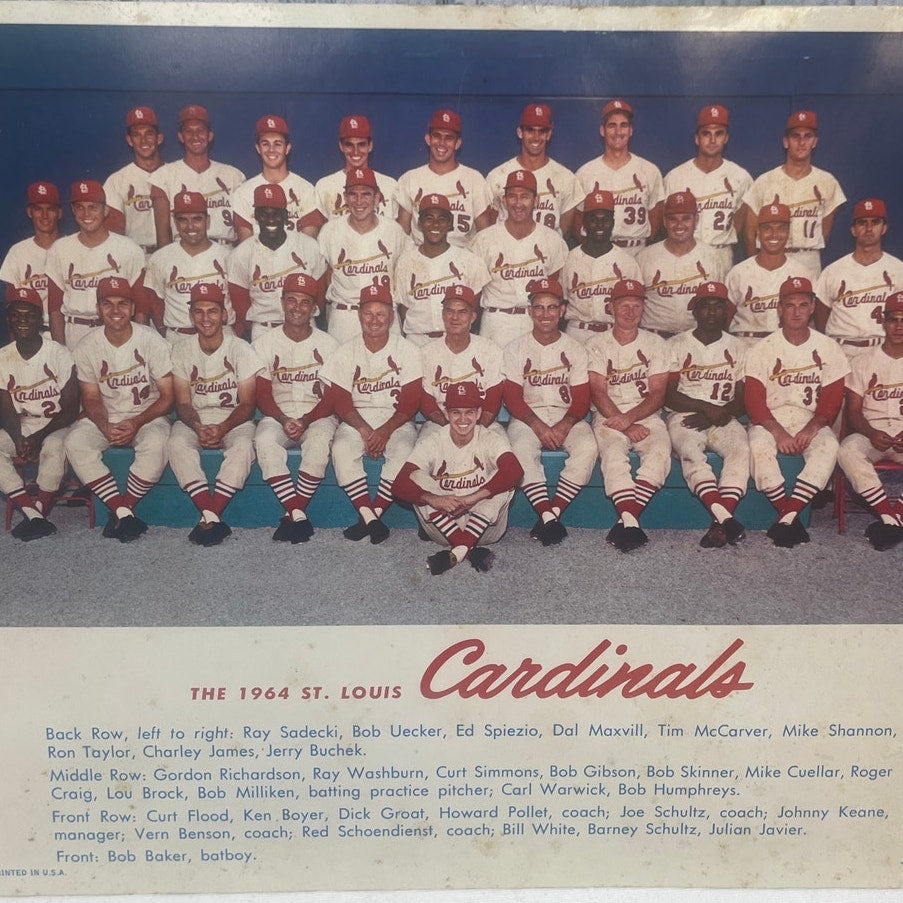 Vintage 1964 1968 1969 St Louis Baseball Cardinals Official Team Photos