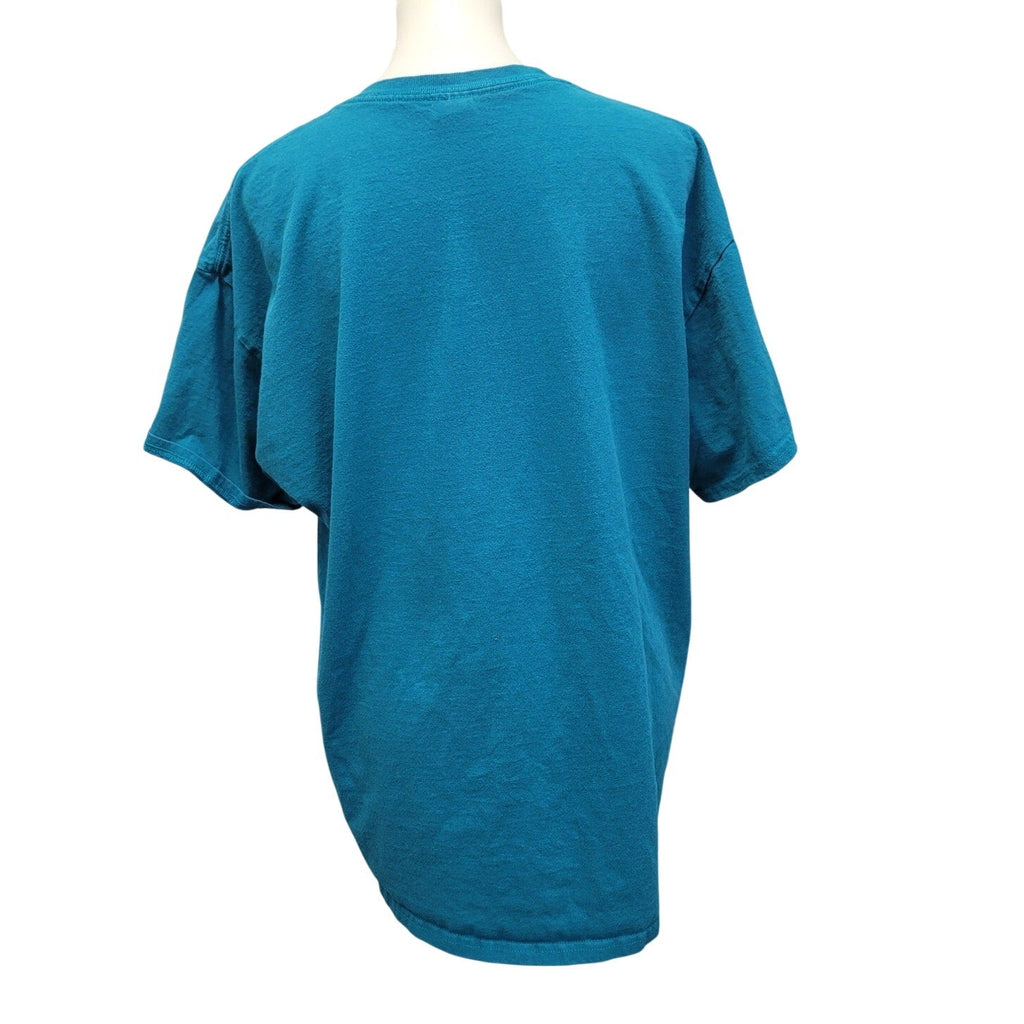 Hand Printed Upcycled Womens XL Wrangling Feral Kids Short Sleeve Tee Shirt
