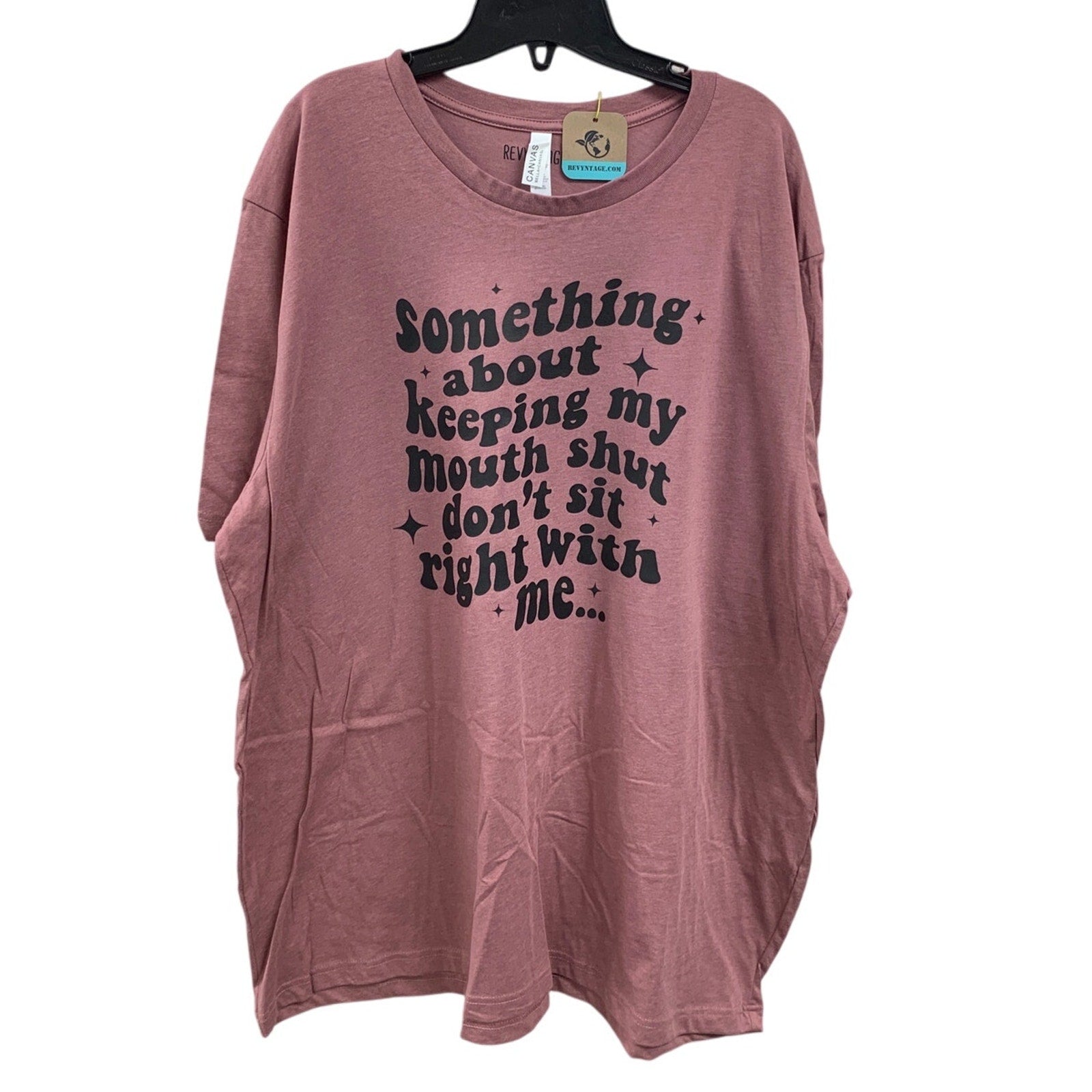 New Hand Printed Womens Small Keeping My Mouth Shut Don't Sit Right With Me Tee