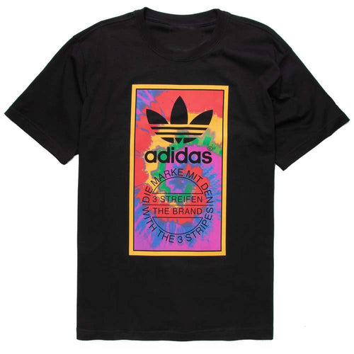adidas Originals Kid's  Tie-Dye Tongue Label Tee - Black