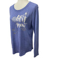 Holiday Time Womens Large Let It Snow Long Sleeve Crew Neck Lightweight Sweater