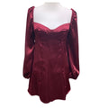 NWT New B Darlin Juniors Size 5/6 Wine Holiday Party Prom Long Sleeve Dress
