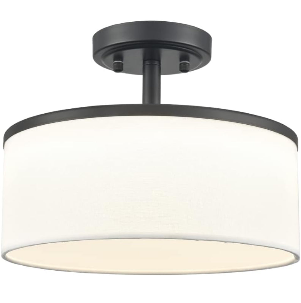 Open Box Deynite Modern LED Black Ceiling Light Fixture
Dimmable 3000K-4500-5500K Semi-Flush
Mount Ceiling Light for Bedroom