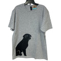New Hand Printed Mens 4XL Gray Heathered Black Lab Dog Short Sleeve Tee Shirt