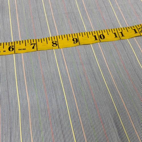 3yds Cotton Pink Blue Pastel Pin Stripe Craft Sewing Quilting Fabric Remnant