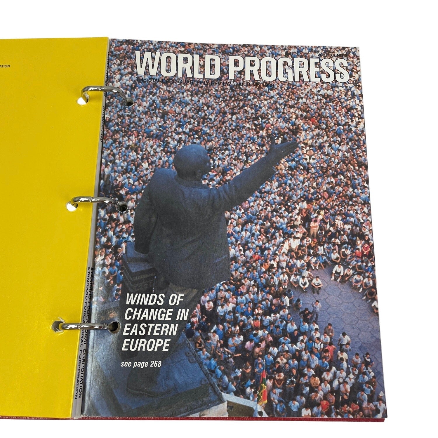 Vintage 1989 World Progress Yearbook Binder Berlin Wall Falls Collection