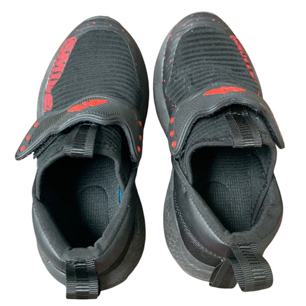 Little Boys 12 Black Red Lightweight Breathable Non Slip Athletic Sneaker Shoes