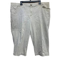 Croft & Barrow 22W Classic Fit Stretch Casual Khaki Capris Pants w Pockets