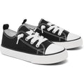 Cofopo Toddler Boys Size 6 Black Sneakers Low Top Lace Up Round Toe Canvas Shoes