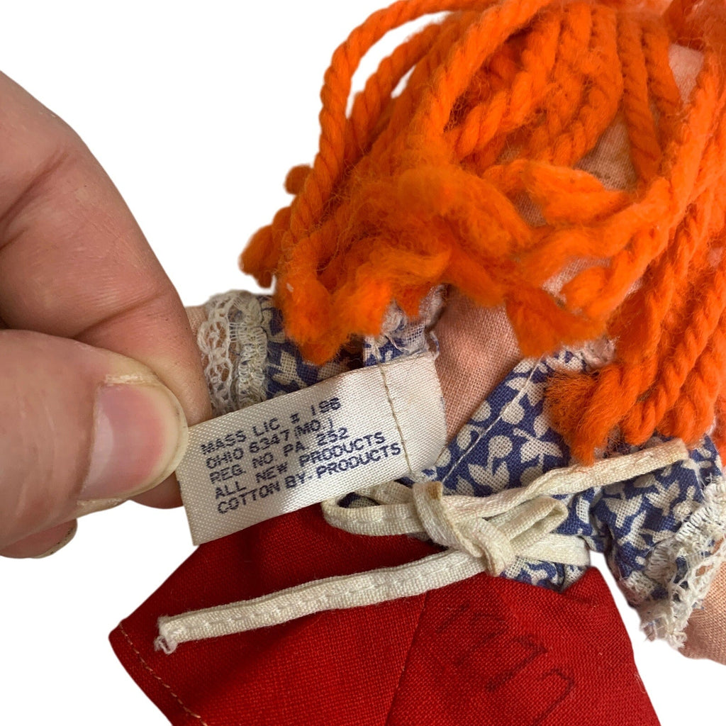 Vintage 1977 Raggedy Ann & Andy Hallmark Cards Small Cloth Yarn Hair Dolls