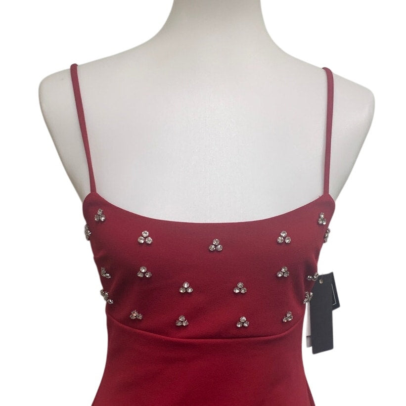 New City Studio Juniors Size 9/10 Spaghetti Strap Rhinestone Bling Formal Dress