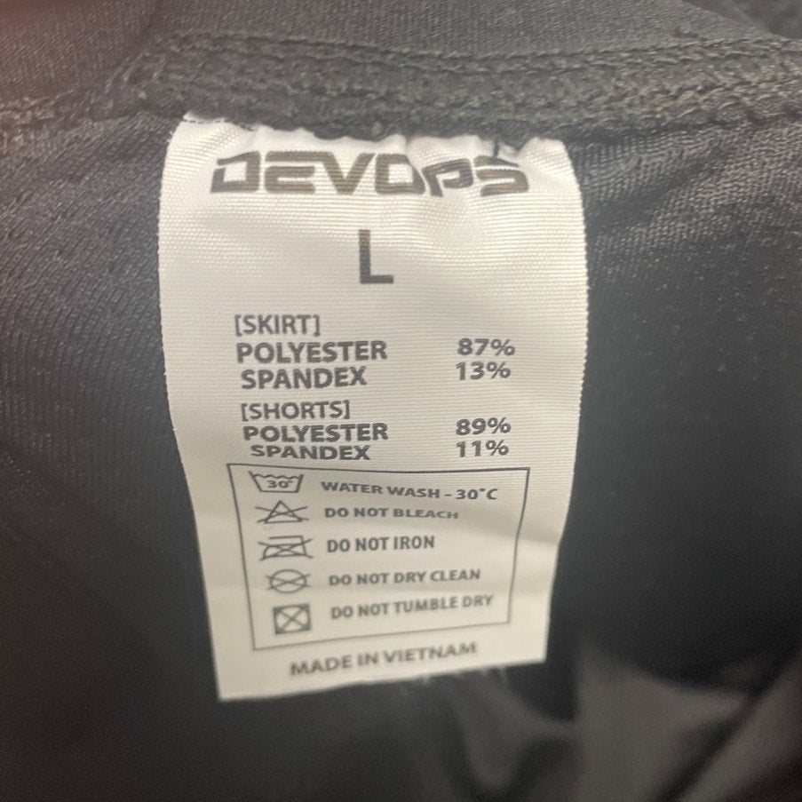 Devops Womens Large Athleticwear Skort & XL Drawstring Elastic Waist Shorts