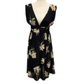 Lulu's Womens Medium Deep V Floral Flowy Cinched Waist Fit and Flare Dress