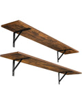 Open box DINZI LVJ Long Wall Shelves, 47.3lnch Wall Mounted Shelves Set of 2, Extra Large Wall Storage Ledges with Sturdy Metal Brackets for Living Ro