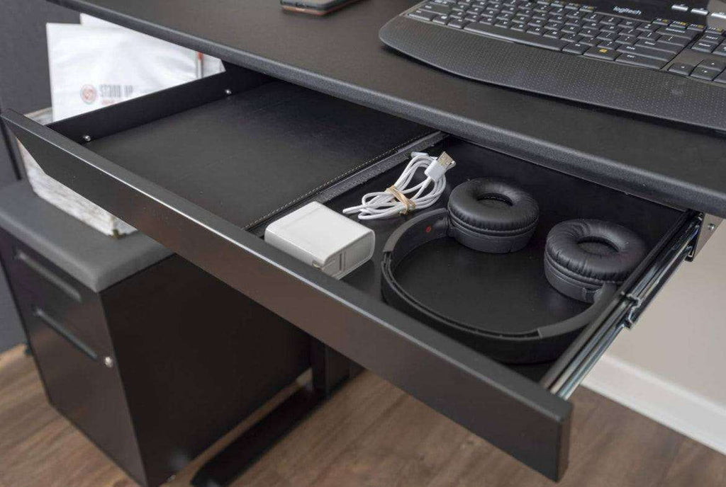 Stand Up Desk Store Add-On Office Sliding Under-Desk Drawer Storage