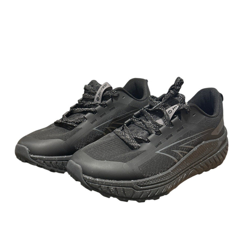 New In Box Hi-Tec Mens Size 12 Black Mesh Gray Speckled Lace Up Athletic Shoes