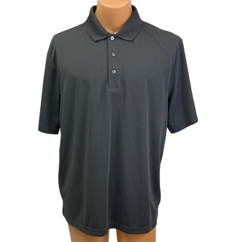 Ben Hogan Mens XL Gray 100% Polyester Short Sleeve Collared Polo Shirt