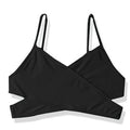 NWT New Kanu Surf Girls Size 8 Black Beach Sport Wrap Around Bikini Top ONLY
