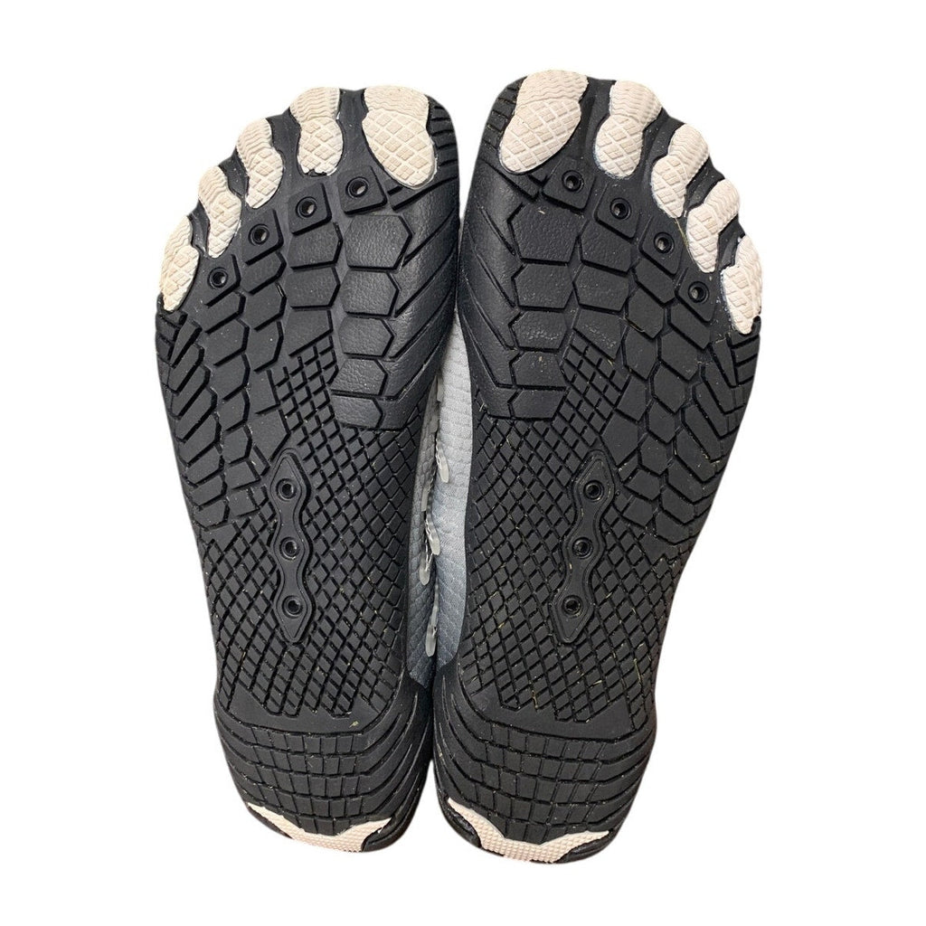 Mens Size 7 Womens 9 Black Gray Non Slip Adjustable Lace Up Aqua Water Shoes