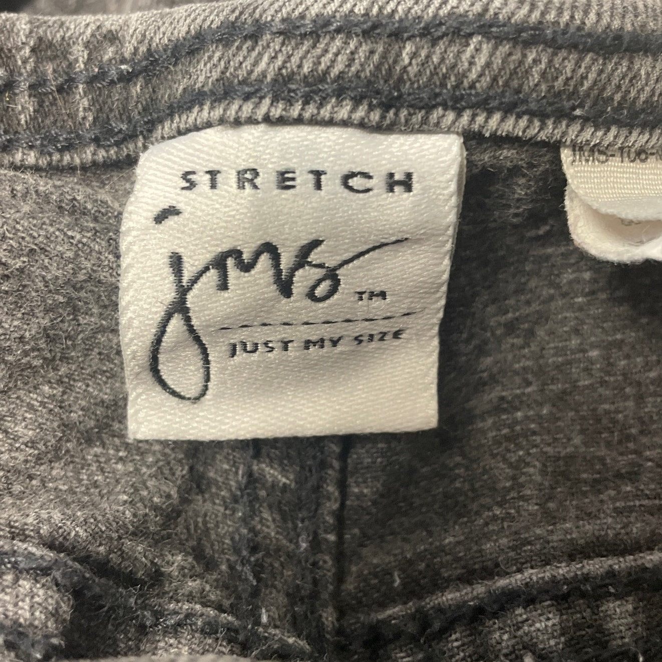 JMS Womens Size 16W Stretch Cotton Straight Leg Faded Long Black Denim Jeans