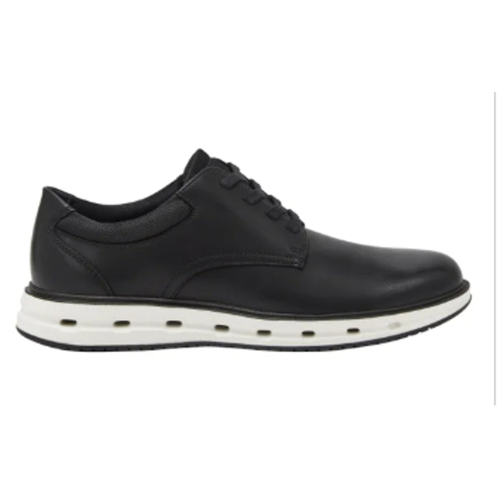 Lands' End Mens Size 11 Black Faux Leather Lace Up Sport Oxford Casual Shoes