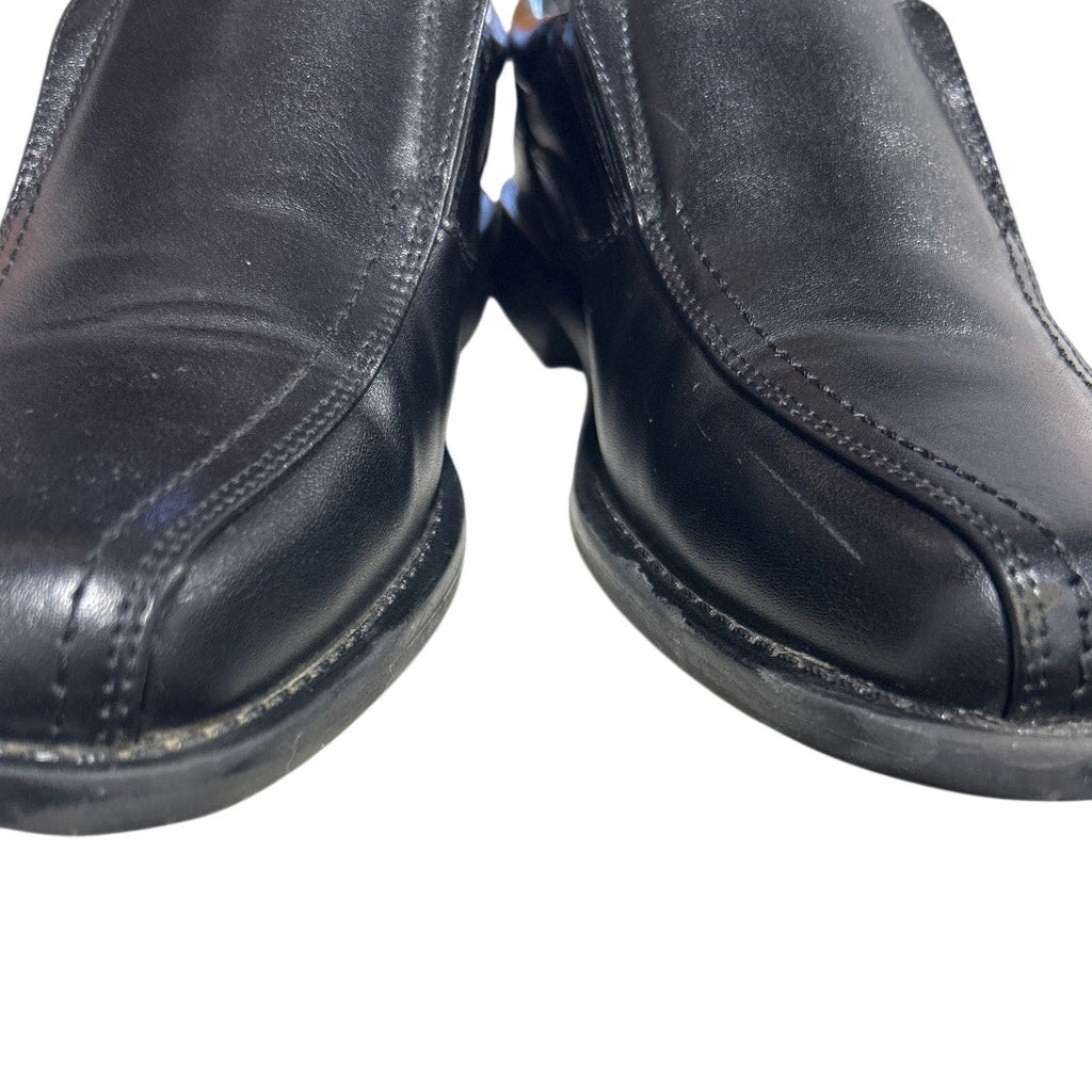 Bruno Marc Boys Size 5 Black Faux Leather Slip-On No Tie Loafer Dress Shoes