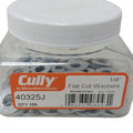 100 New Cully 40325J 1/4" Flat Cut Zinc Metal Washers - New In Package