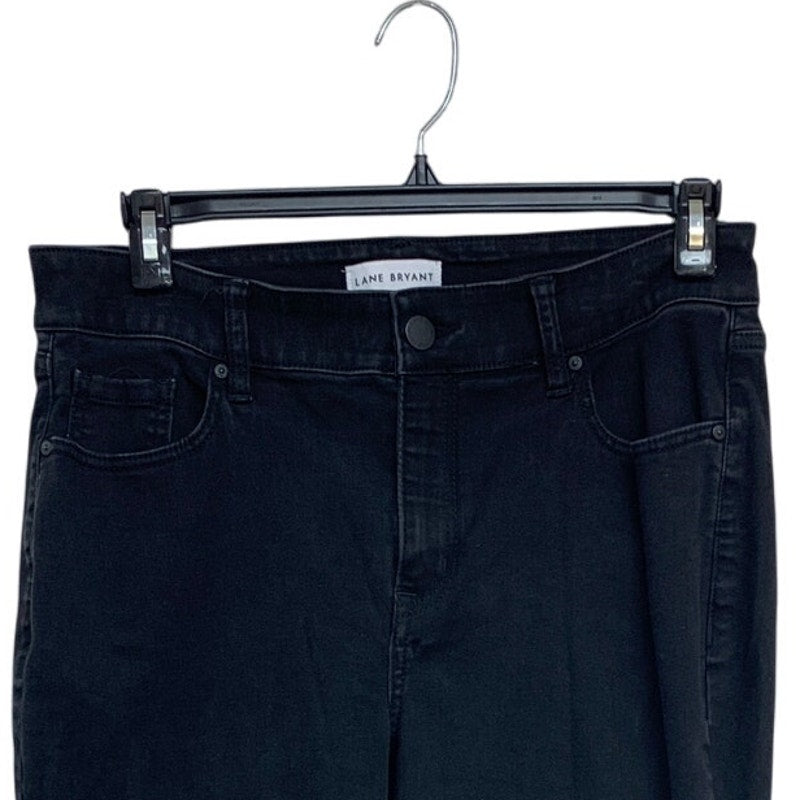 Lane Bryant Womens Plus Size 16 High Rise Skinny Curvy Fit Black Denim Jeans