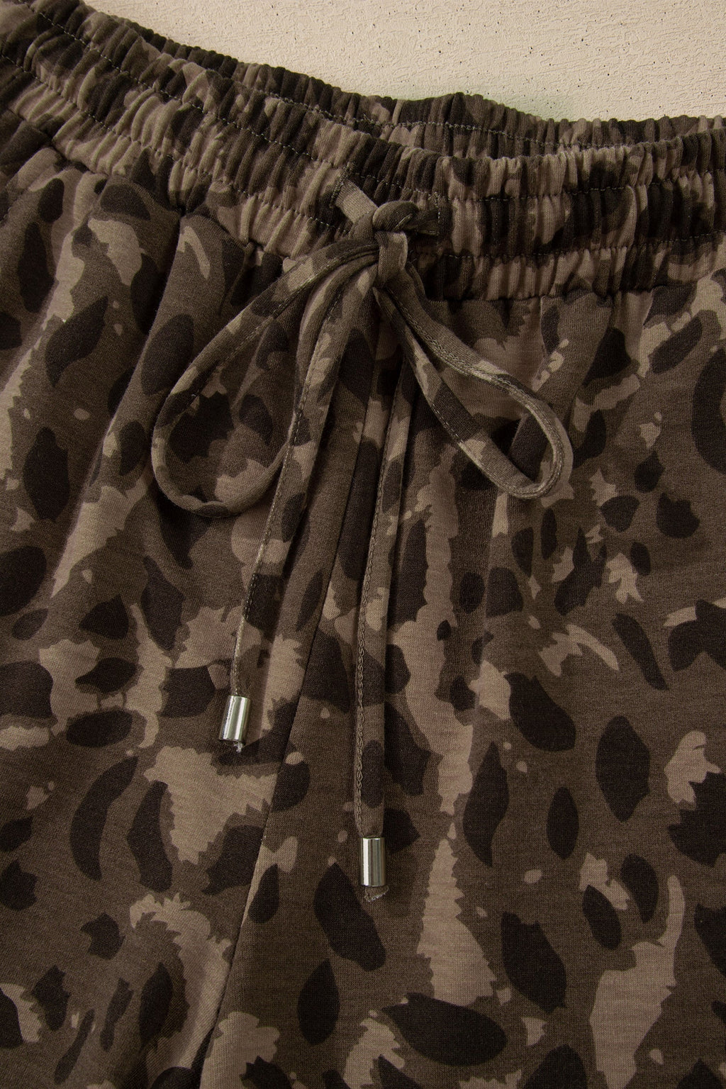 Leopard Patchwork Pullover and Drawstring Pant Set